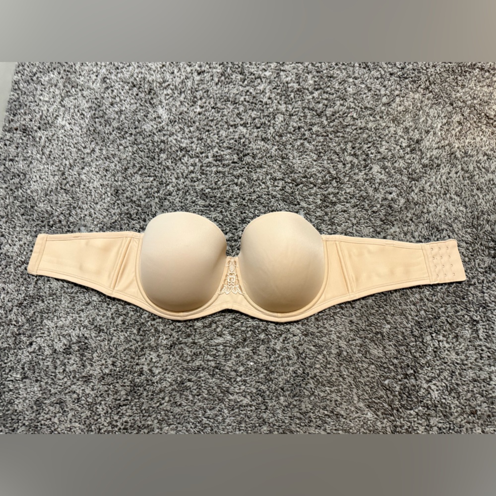 Vanity Fair Cream Full Coverage Strapless Bra 36D